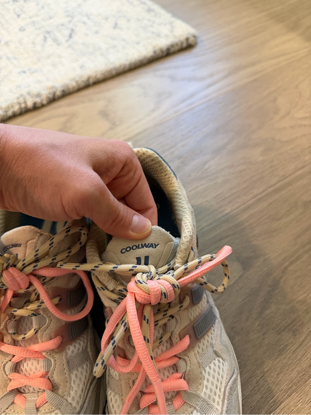 Coolway Womens Beige and Pink Active Sneakers